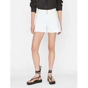 FRAME Triple Binding High Rise Denim White Shorts Never Worn Only Washed Once 33